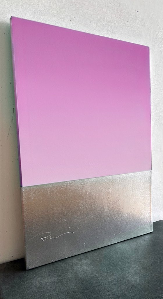 Minimalist Pink Sunrise on Sea