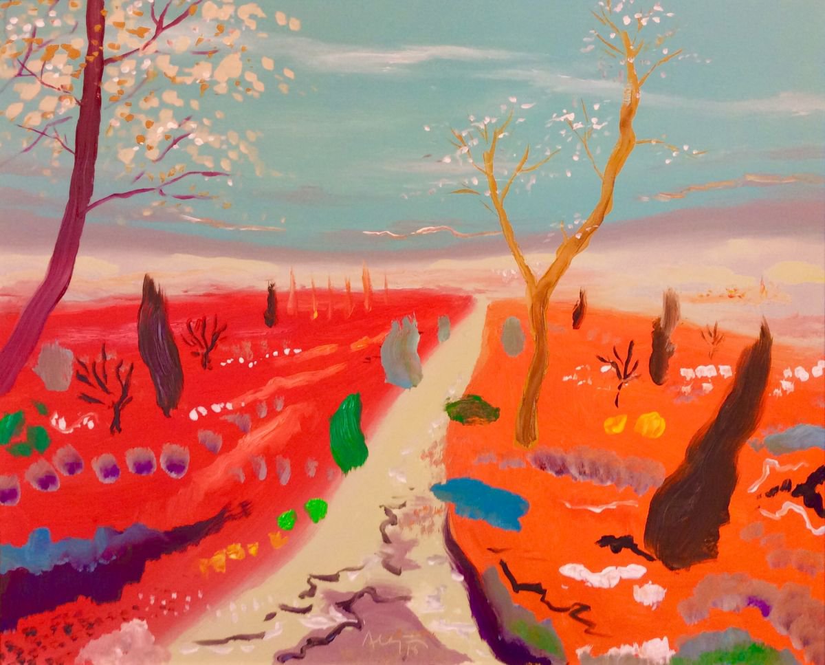 Red fields by Alejos - Pop Art landscapes