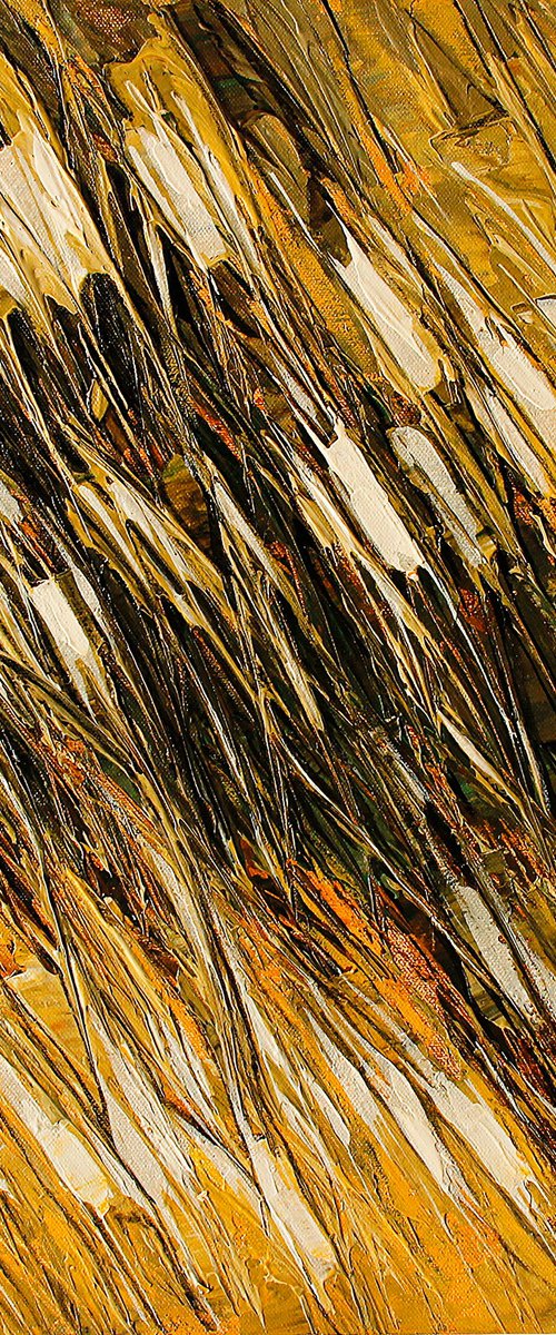 Golden wind abstract art by ARTIST GURDISH PANNU