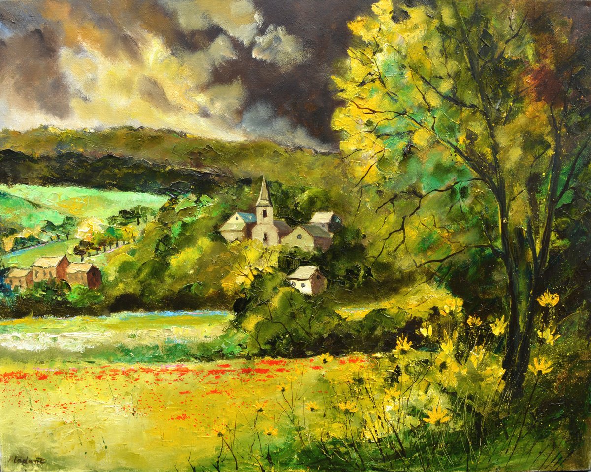 A Village In My Countryside - By Pol Henry Ledent, 35 X 28, Artwork For Sale On Artfinder