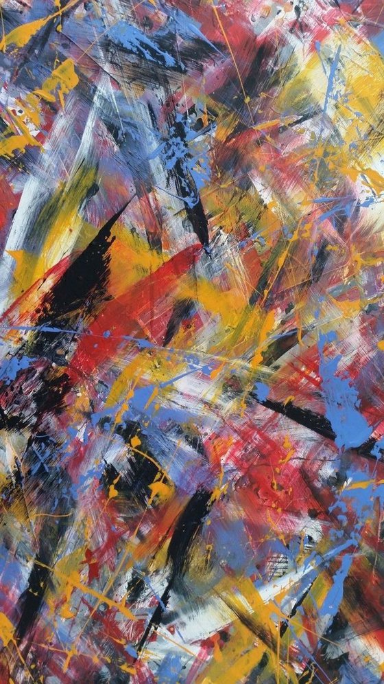 Modern Abstract ACRYLIC Painting on CANVAS by M.Y.