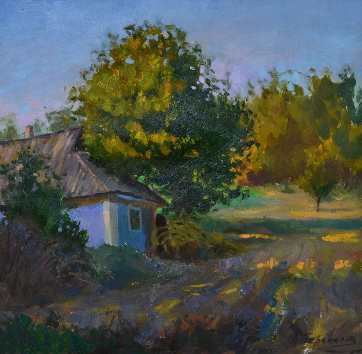 Evening in the Village by Andriy Berekelia