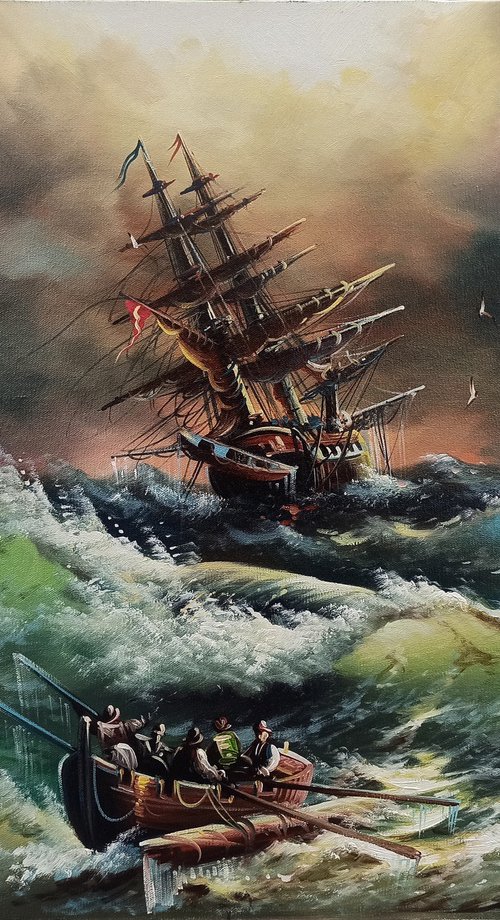 Restless sea 2 by Mexak Xazaryan