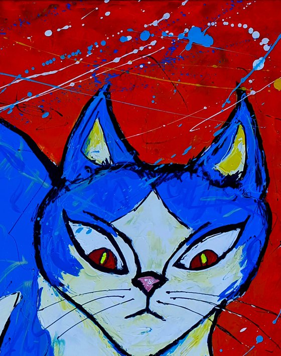 Blue Cat in the hunt