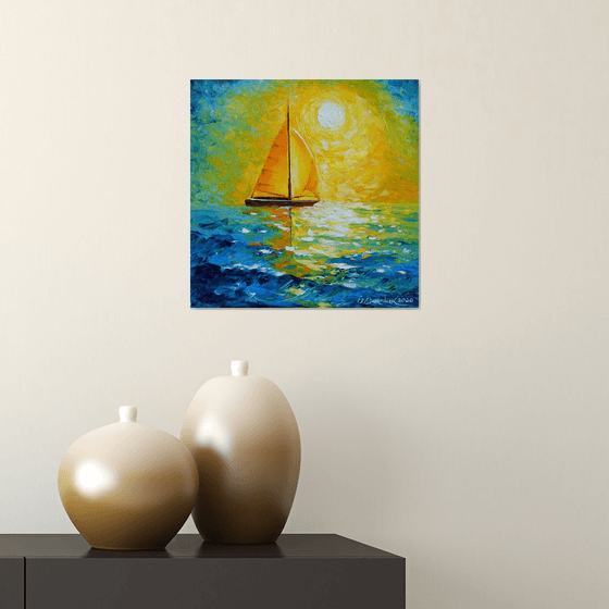 Sailboat in the sunlight