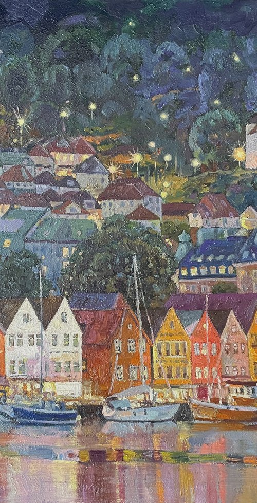Summer night in Bergen by Nadezda Stupina