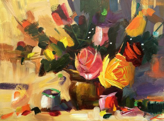 Still life with roses