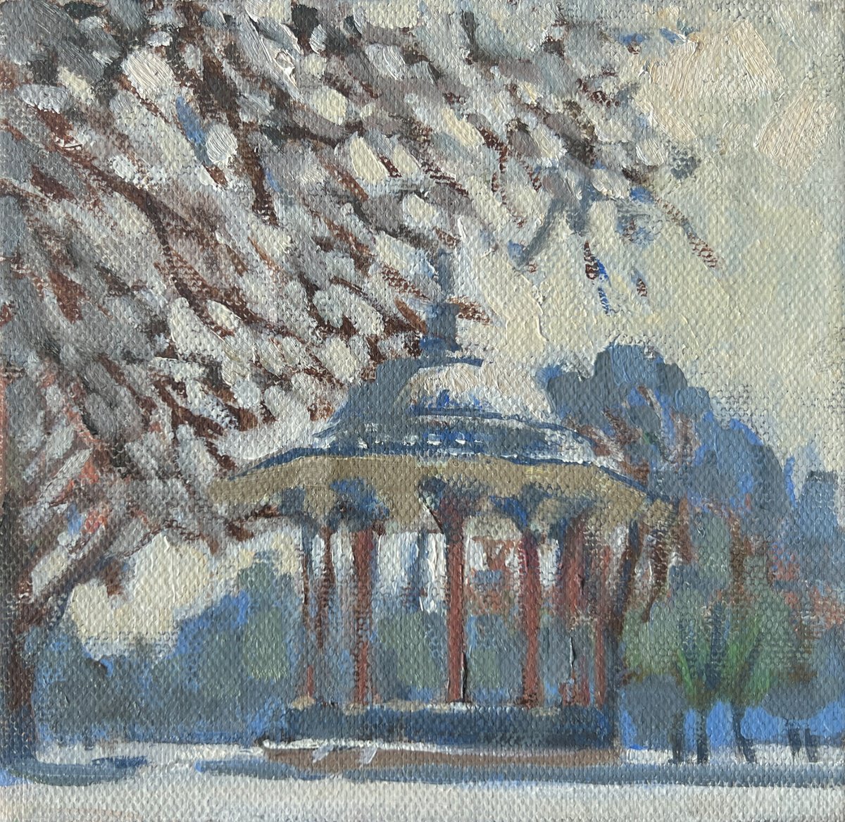 Snow on Clapham Common IV by Louise Gillard