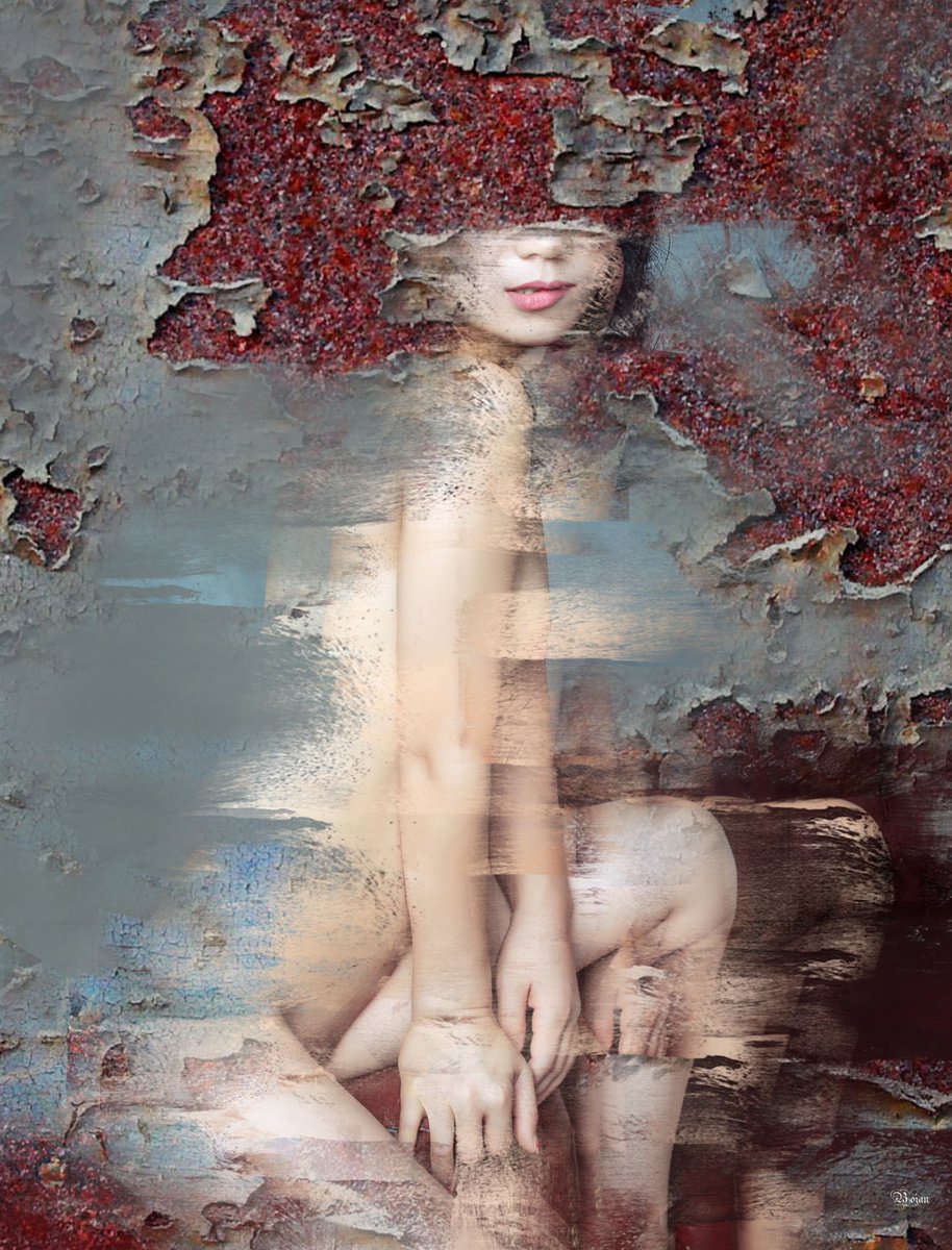 Illustrative Portrait Photograph By Bojan Jevtic, 33 X 43, On The Wind, Original Artwork