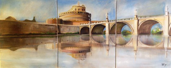 Dreaming of Rome - large size - original oil on canvas