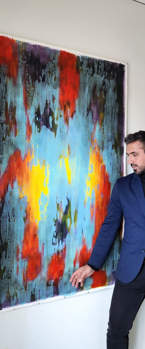 FLARE IV - Contemporary Abstract Painting by Orvvet
