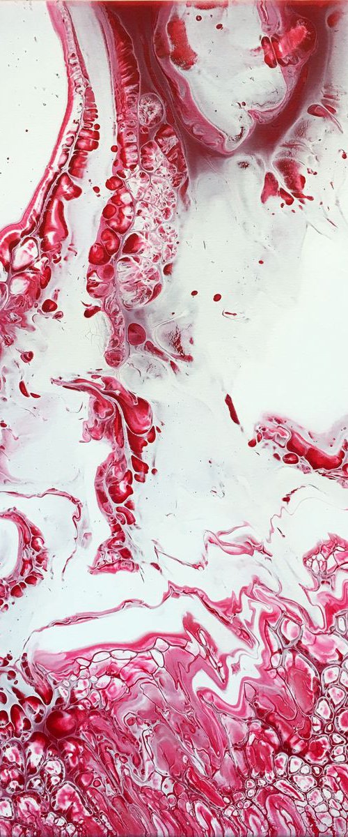 "Blood Lust" - FREE USA SHIPPING - Original Abstract PMS Acrylic Painting - 16 x 20 inches by Preston M. Smith (PMS)