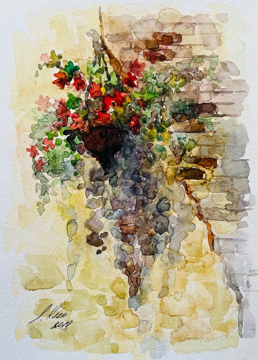 Impressionistic Cityscapes Drawing By Elena Klyan, 7 X 11, A Study In Venice., Original Artwork