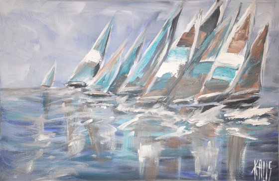 the regatta, blue, beige