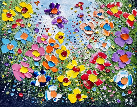 "Spring Meadow Flowers in Love"