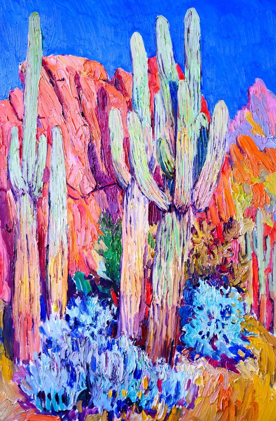 Saguaro Cactuses, Arizona Landscape