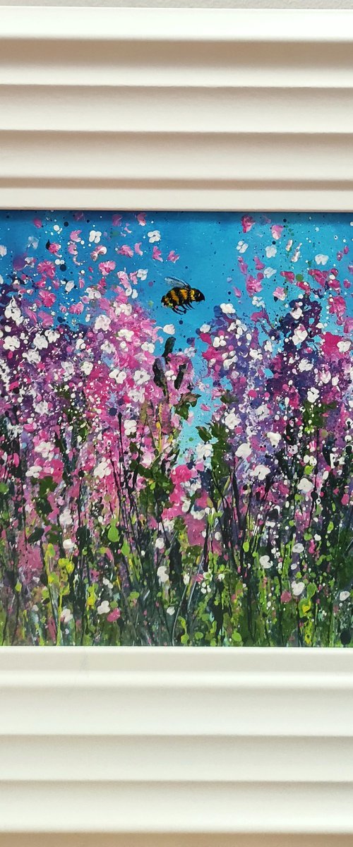 Bee and Lilacs by Jenny Moran