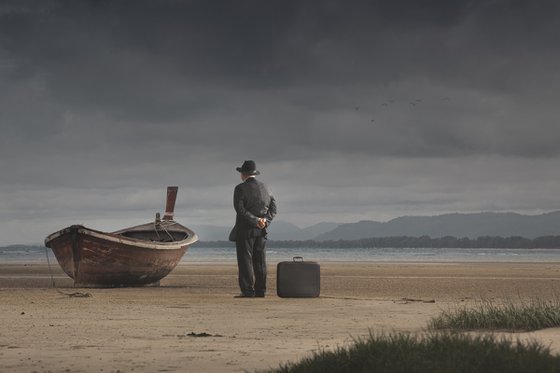 The man and the boat. Limited edition of 15 photograph.