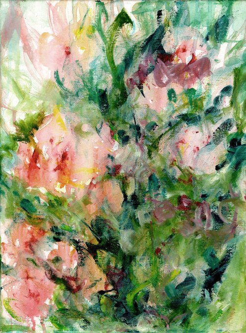 Floral Lullaby 38 - Flower Oil Painting by Kathy Morton Stanion by Kathy Morton Stanion