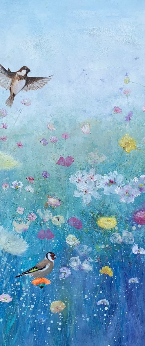 Songbirds in the Garden by Laure Bury