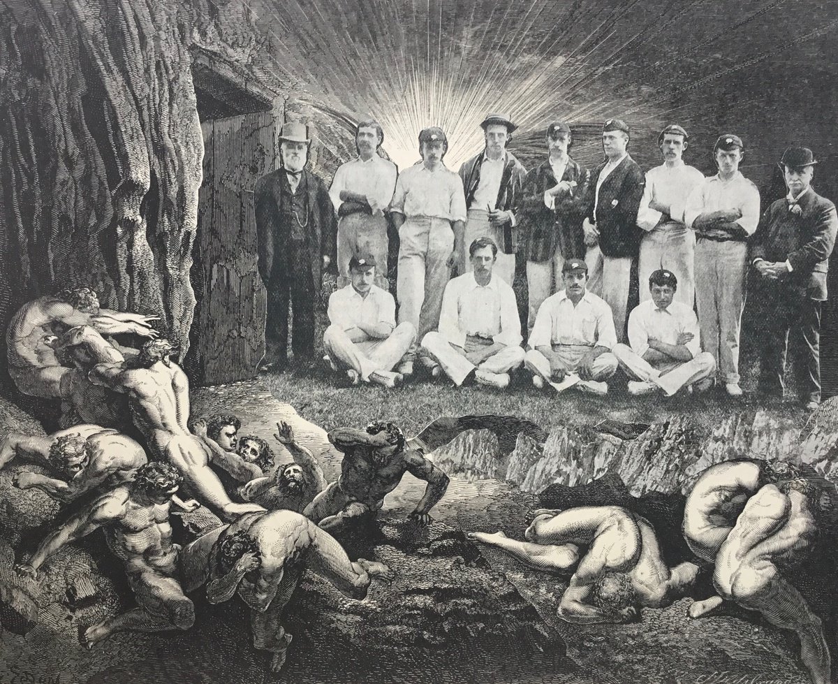 Surrealistic Collage , Cricket Team From Hell By Tudor Evans, 9 X 7, Artwork For Sale On Artfinder
