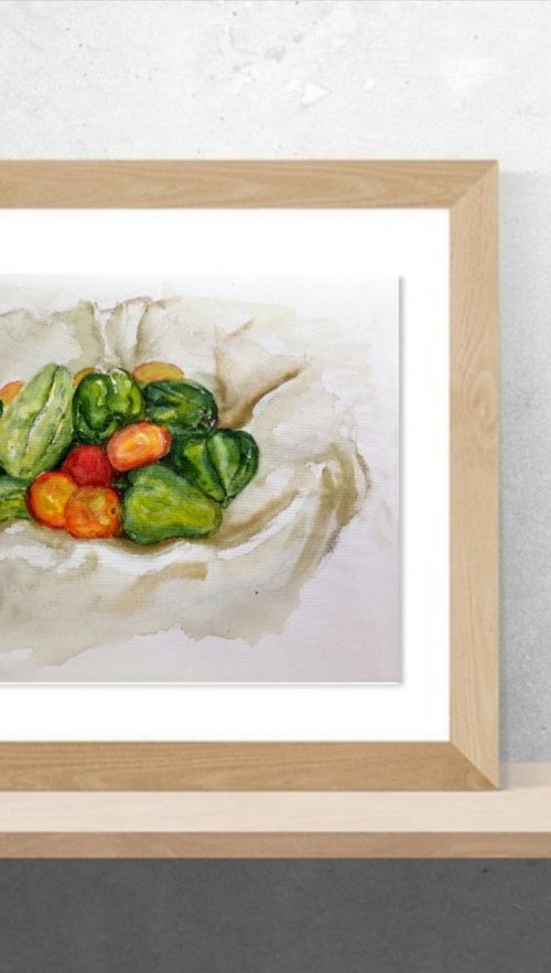 A basket of vegetables by Asha Shenoy