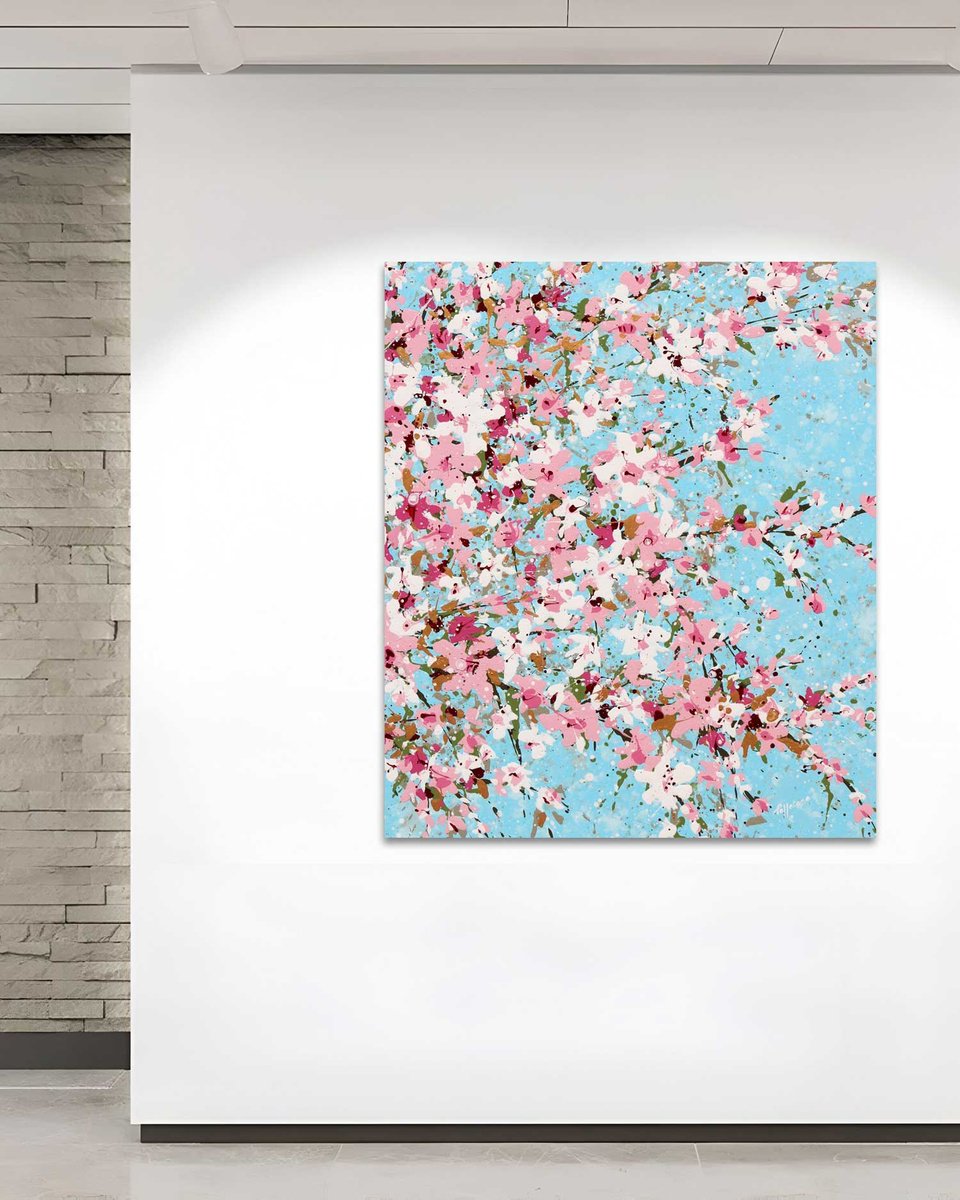  Cherry Blossom By Isabelle Pelletane, 24 X 29, Artwork For Sale On Artfinder