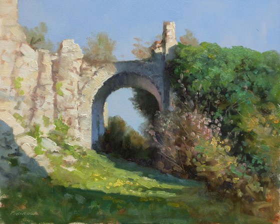 Old Stone Porch Entrance at Noyer
