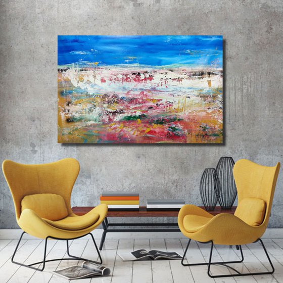 large paintings for living room/extra large painting/abstract Wall Art/original painting/painting on canvas 120x80-title-c682