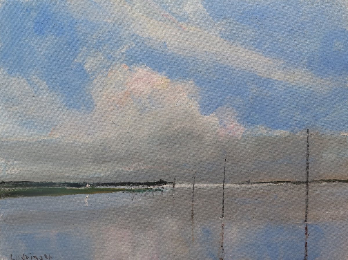 Holy Island By Malcolm Ludvigsen, 28 X 22, Artwork For Sale On Artfinder