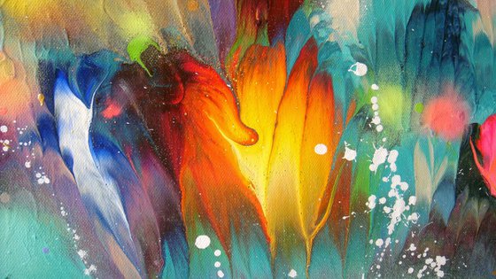 "Floral Musical Accompaniment", LARGE Painting
