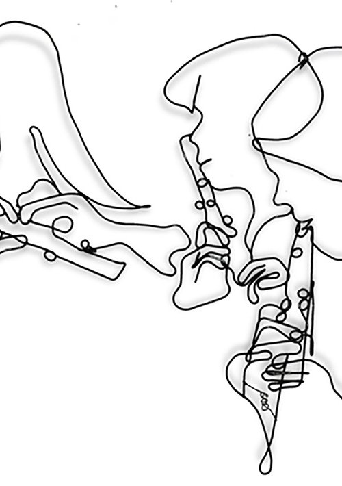 #1467 Children playing flutes by Bart Soutendijk