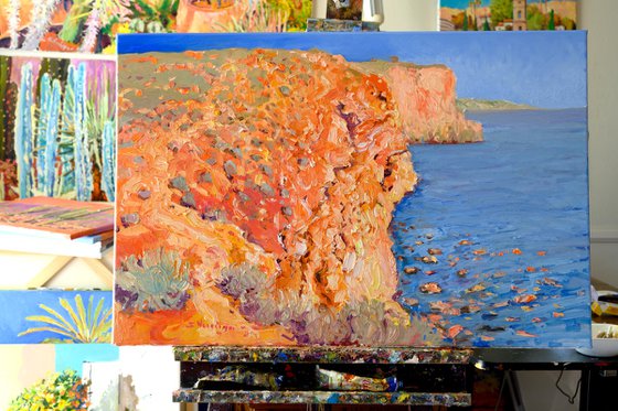 Red Cliffs and the Ocean