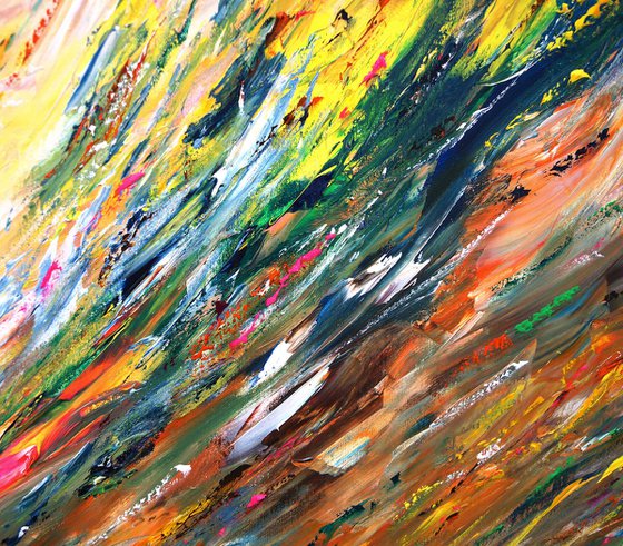 Positive Energy XXXL 1, extra large painting ! Unstretched