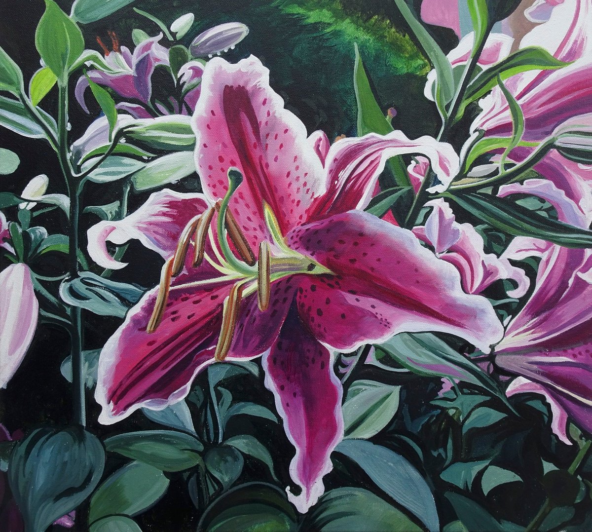 Stargazer Lilies by Joseph Lynch
