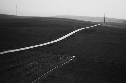 Farm Road in Winter by Charles Brabin