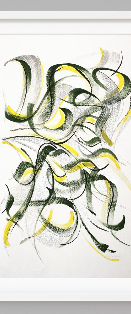 Abstract Calligraphy 'Meadow' by Evgenia Makarova