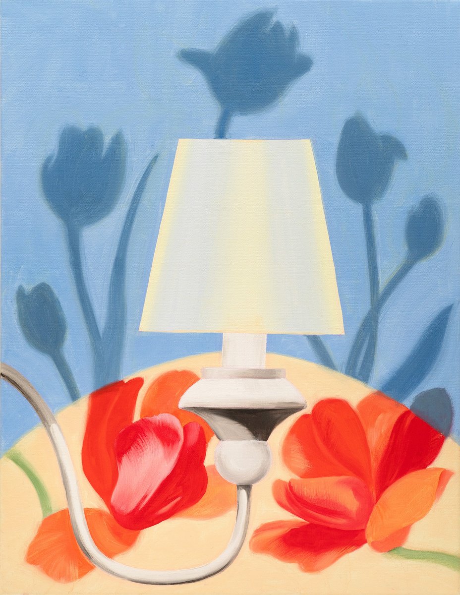 Surrealistic Botanical Oil Painting By Ara Youn, 12 X 16, Seen And Unseen, Tulips, Original Artwork