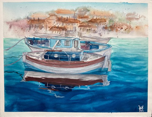 Boats 4 by Valeria Golovenkina