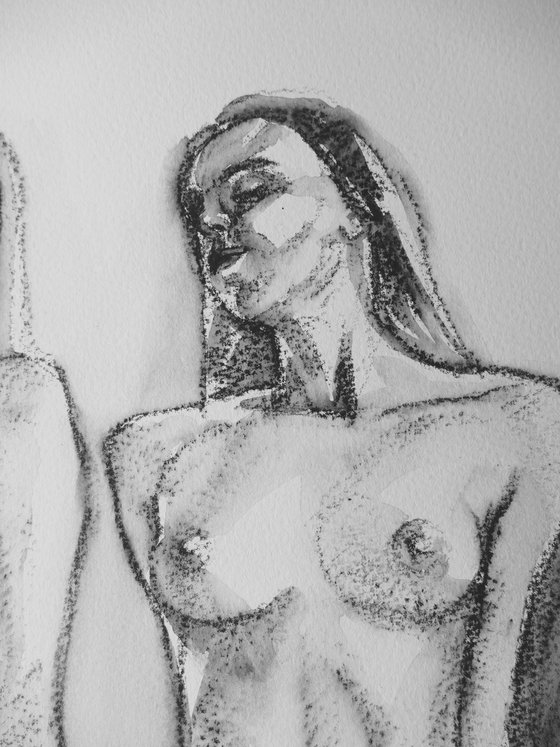 Standing female nudes