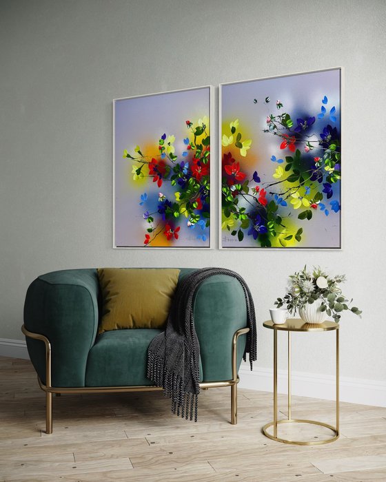 Where Colors Meet - Diptych