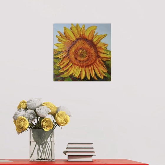 Sunlit sunflower