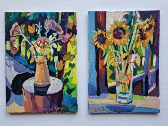 Set of two paintings, 19