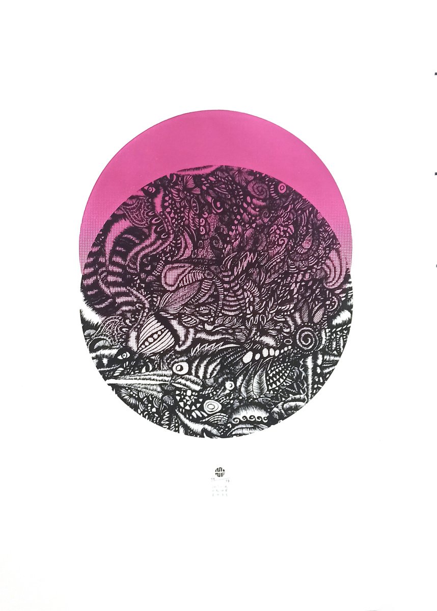 Illustrative Screenprint , Round By Mine Okur, 28 X 39, Artwork For Sale On Artfinder