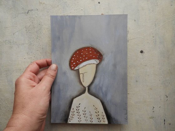 The mushroom Lady (amanita muscaria)