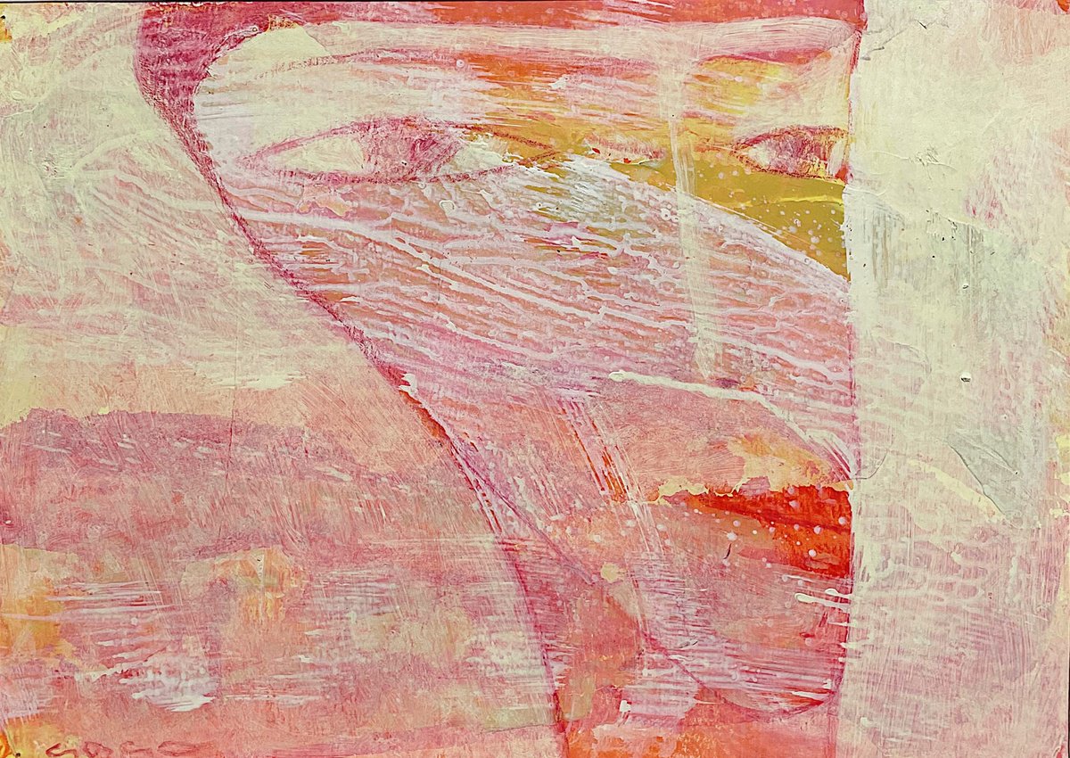 Naive Portrait Acrylic Painting By Gago Chtchyan, 11 X 8, Portrait Iii, Original Artwork