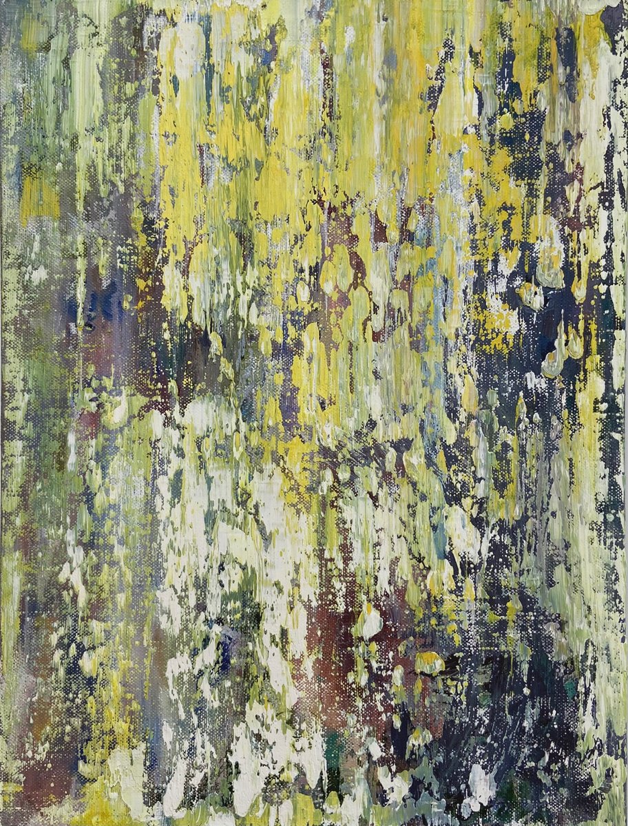 Abstract Oil Painting By Junija (Yuna) Galejeva, 24 X 31", Zefiro Torna, Original Artwork