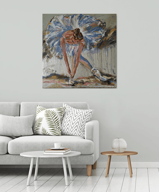 Magic Time  III- Ballerina painting-Ballet painting