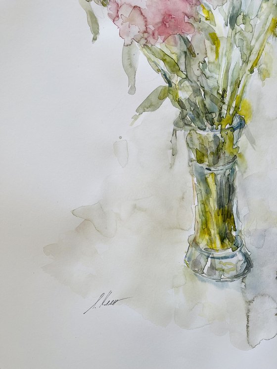 Bouquet in vase 50x65 cm 2025