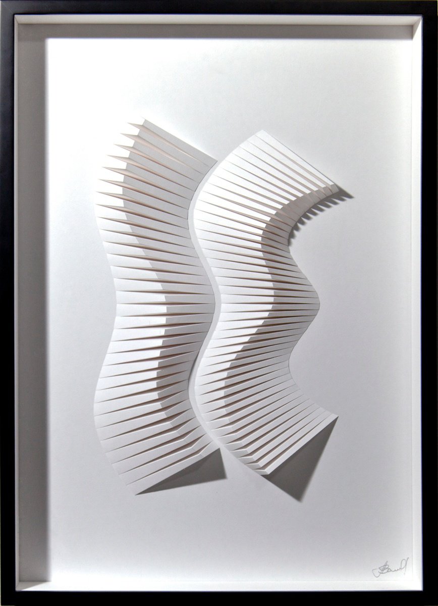 Geometric Abstract Sculpture By Letovbarski Artlab, 28 X 28", Tenderness, Original Artwork